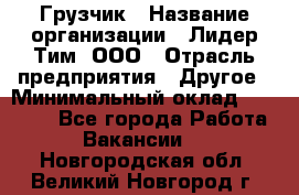 Грузчик › Название организации ­ Лидер Тим, ООО › Отрасль предприятия ­ Другое › Минимальный оклад ­ 16 000 - Все города Работа » Вакансии   . Новгородская обл.,Великий Новгород г.